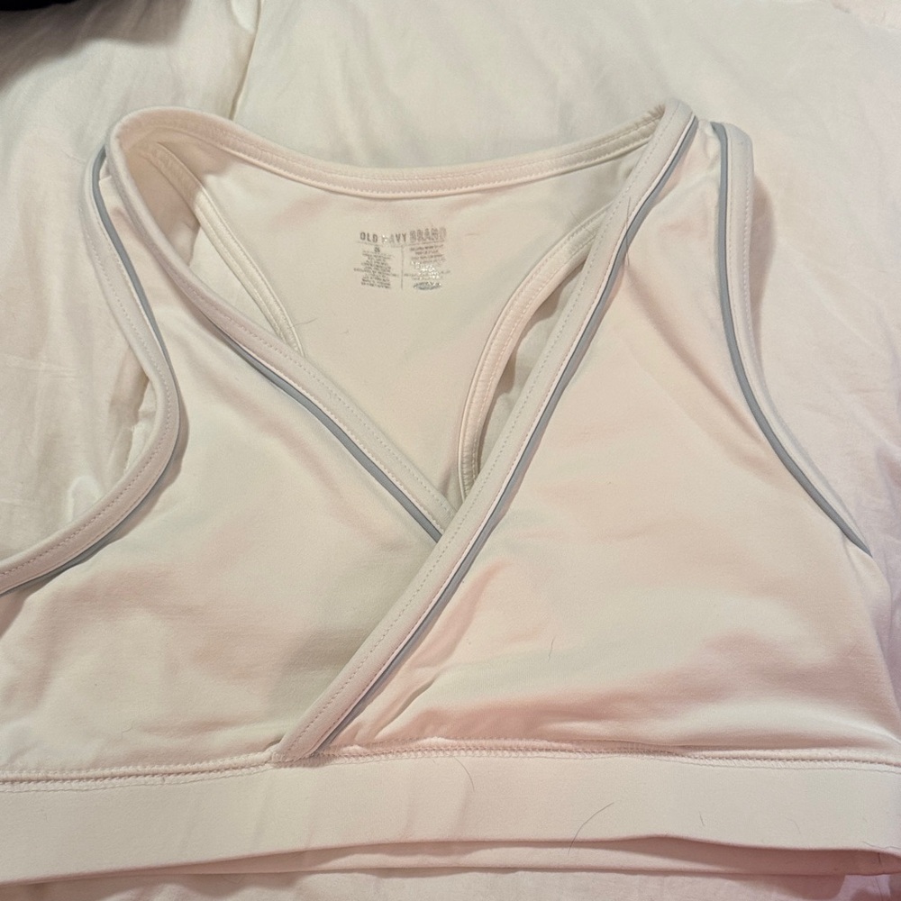 Women's White Racerback Sports Bra Small